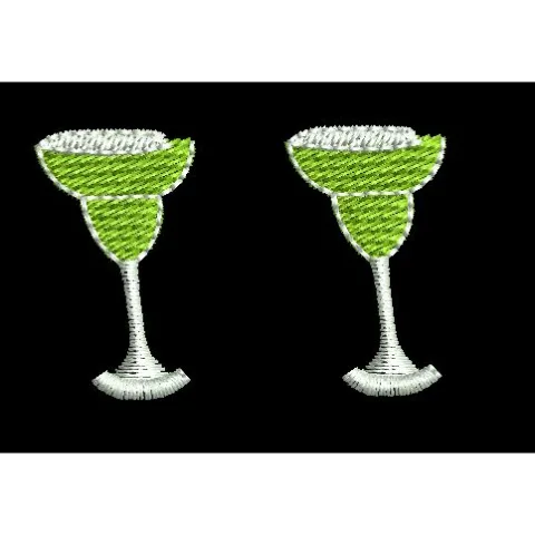 Twin Refreshment Vessels Embroidery Design