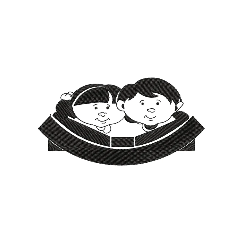 Boy Girl Embroidery Design