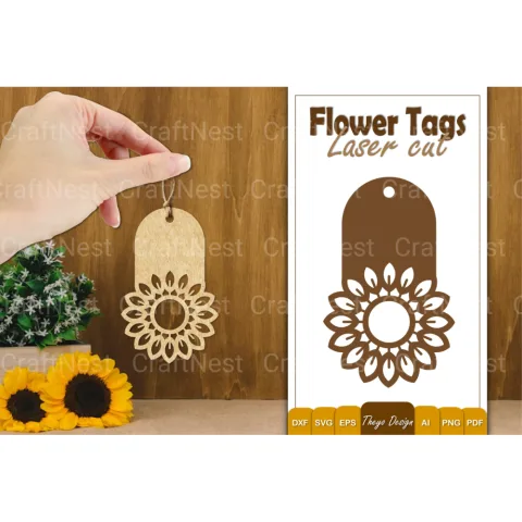 Flower Tags SVG Bundle