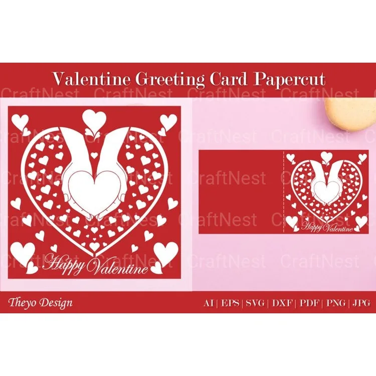 Valentine Greeting Card SVG Cut