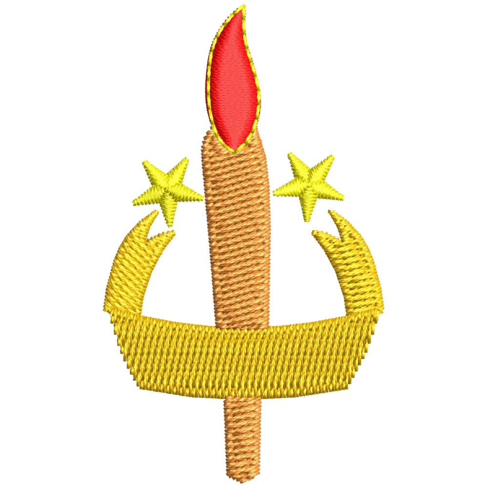 Candle Light Embroidery Design