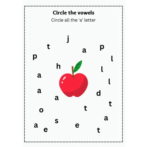 Vowel Letter Recognition Worksheets