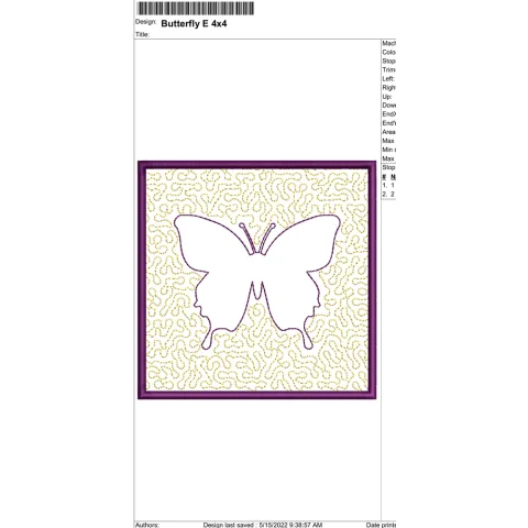 Butterfly Embroidery Design