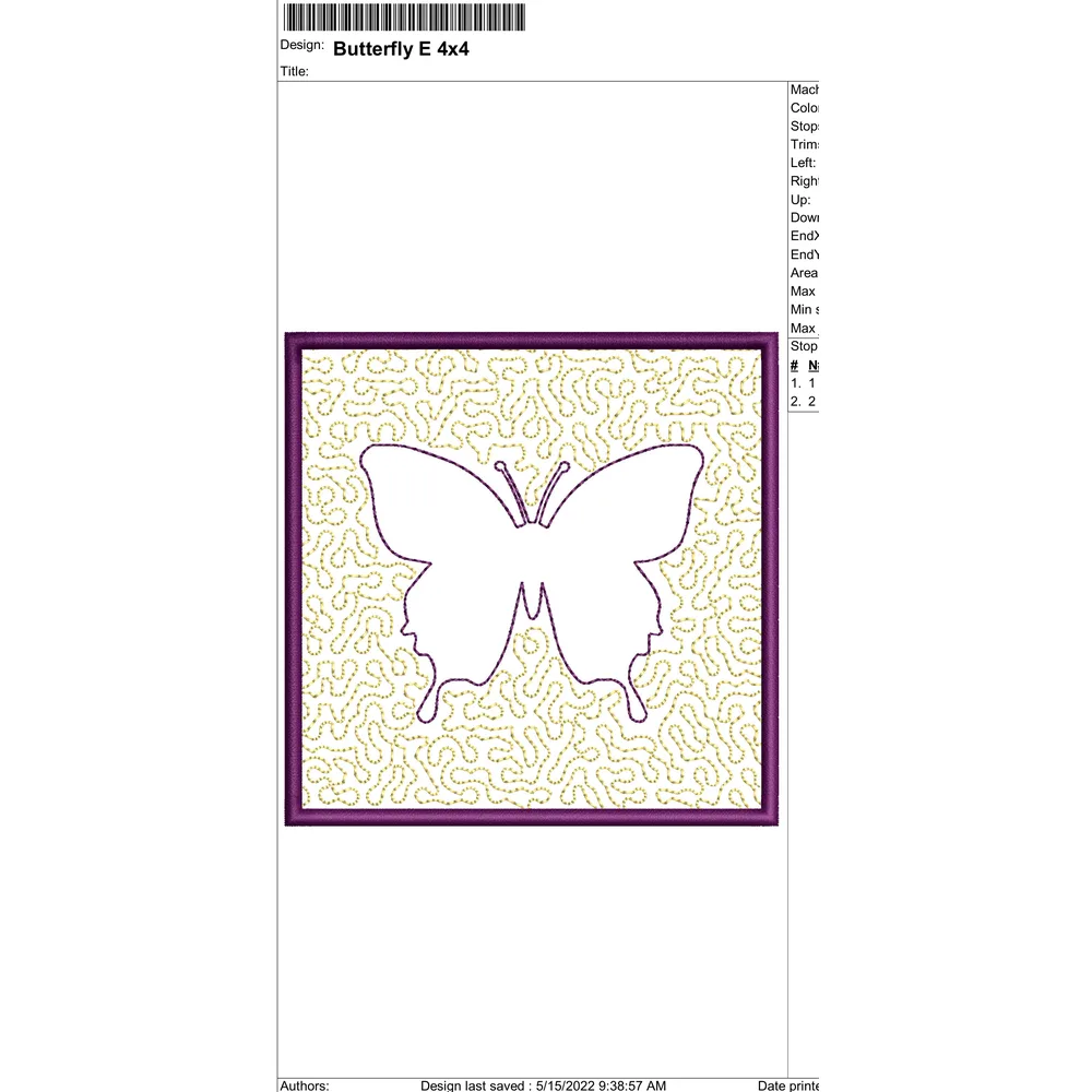 Butterfly Embroidery Design
