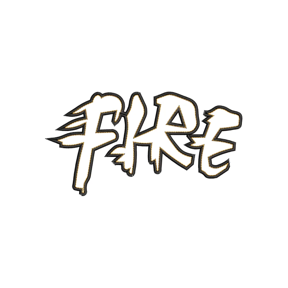 Fire Embroidery Design