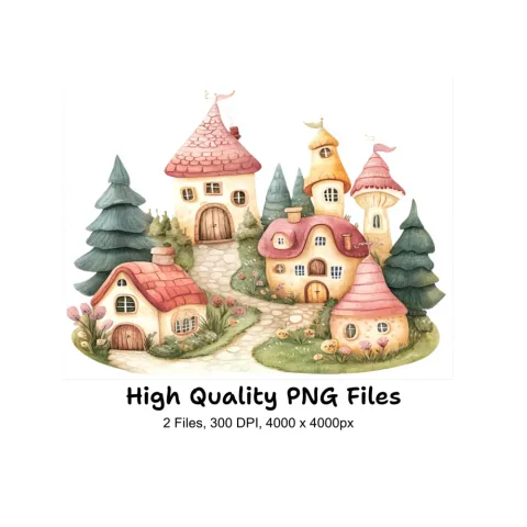 Fantasy Village Clipart Bundle