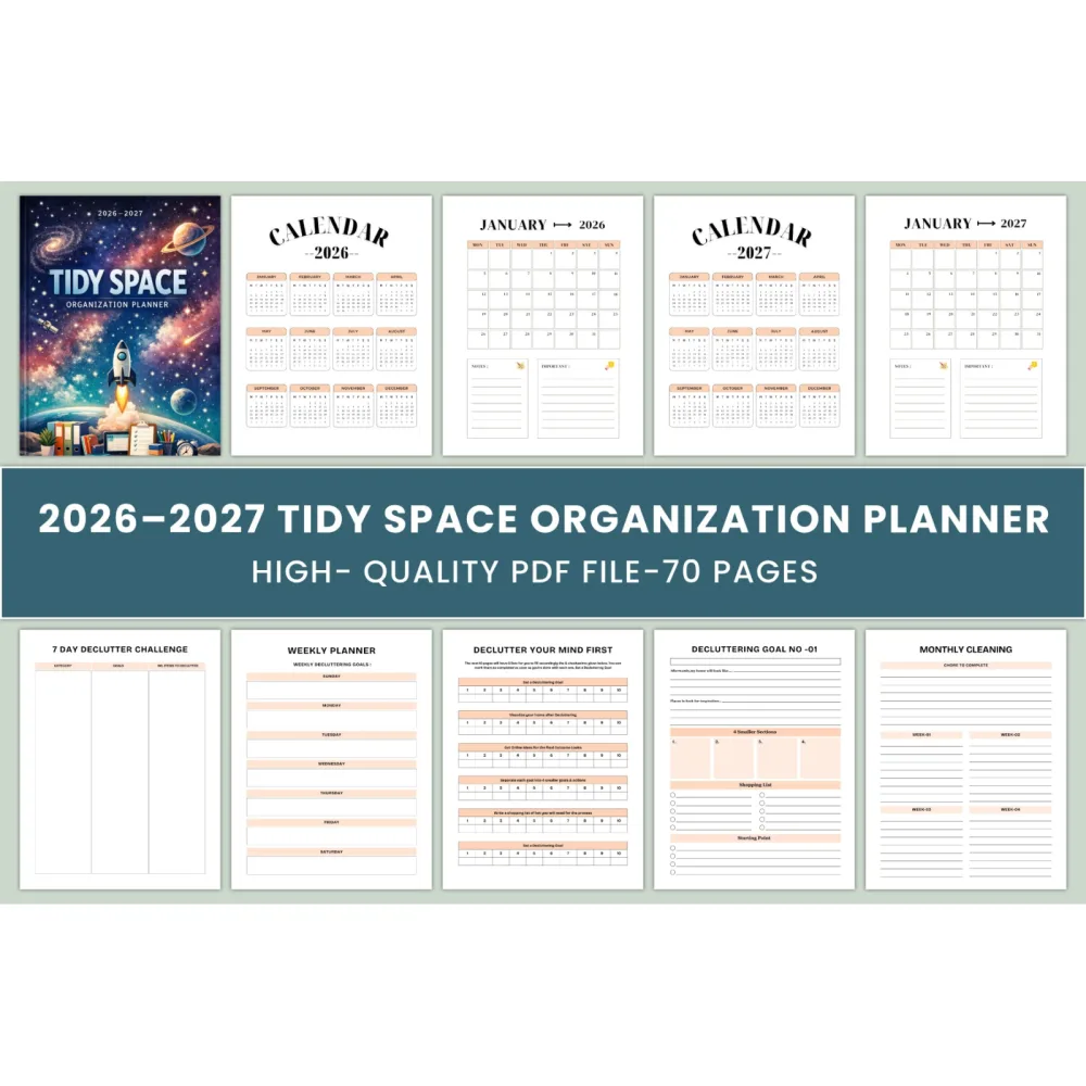 Tidy Space Organization Planner