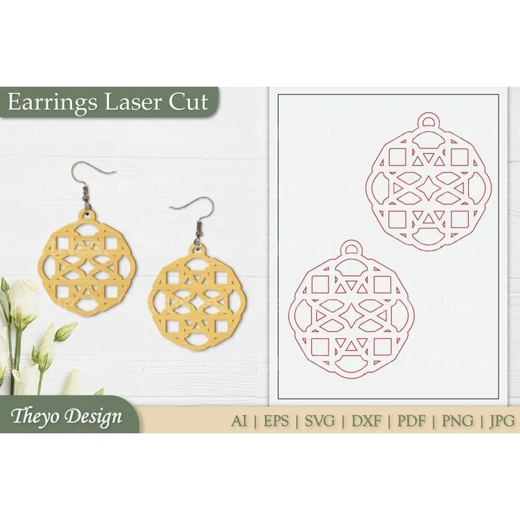 Laser Cut Earrings SVG Bundle