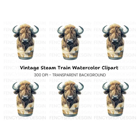 Bison Head Clipart Bundle