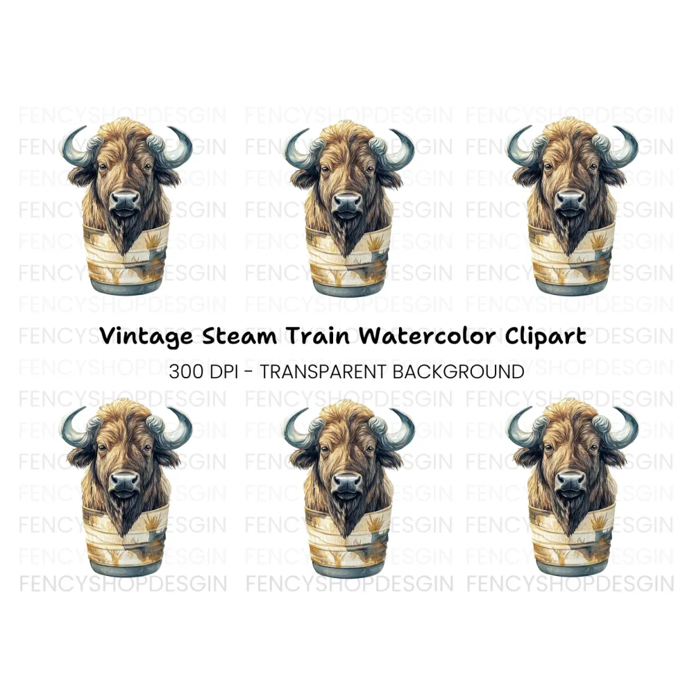 Bison Head Clipart Bundle