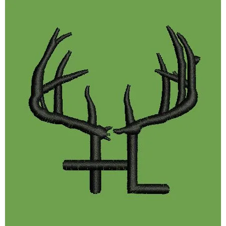 Antler Monogram HL Embroidery Design