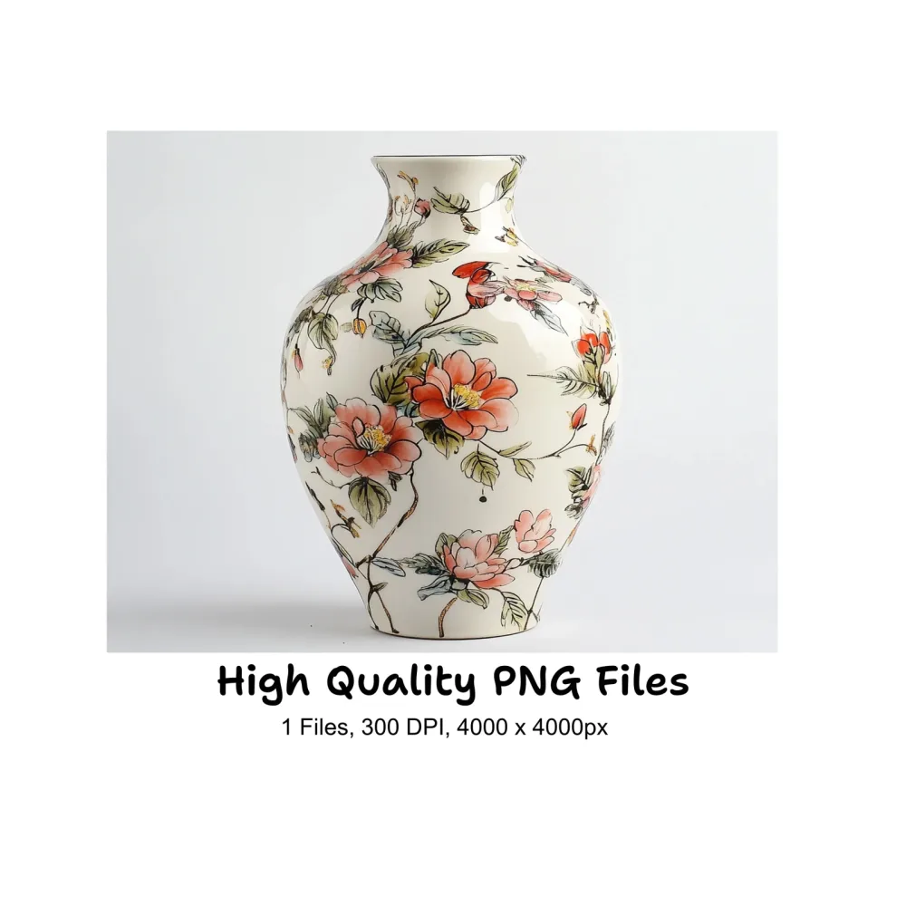 Elegant Floral Vase Illustration Clipart Bundle