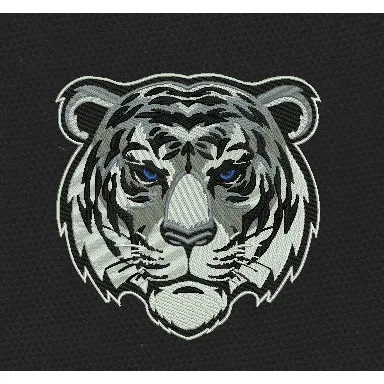 Tiger Head White Embroidery Design