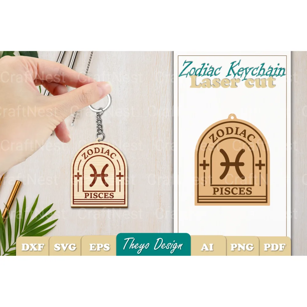 Zodiac Keychain SVG Bundle