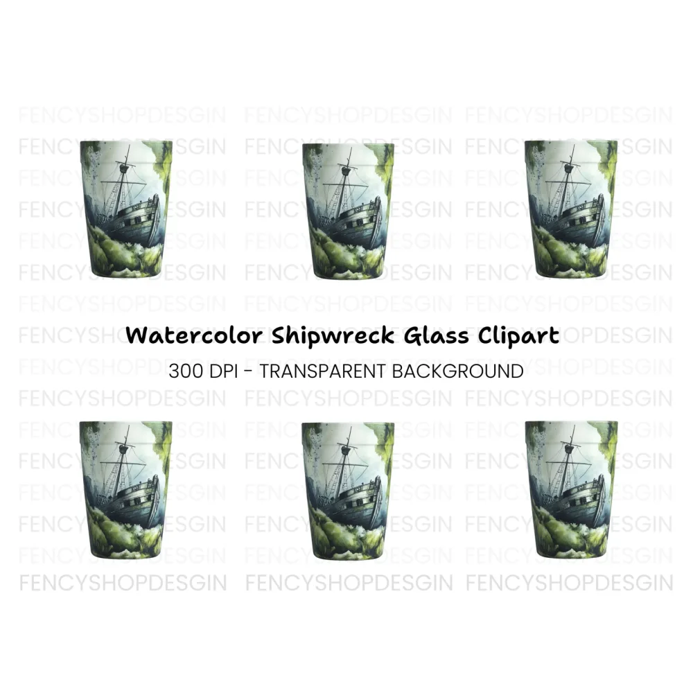 Sunken Shipwreck Clipart Bundle