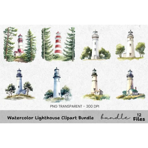 Lighthouse Clipart Bundle