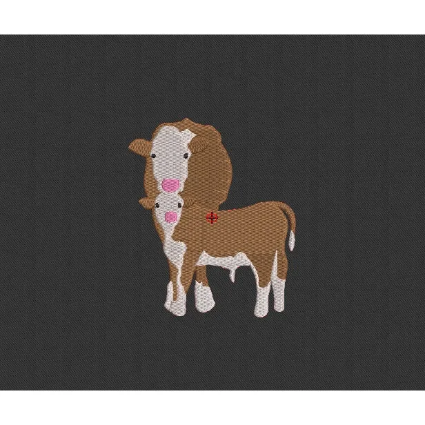 Cow Embroidery Design