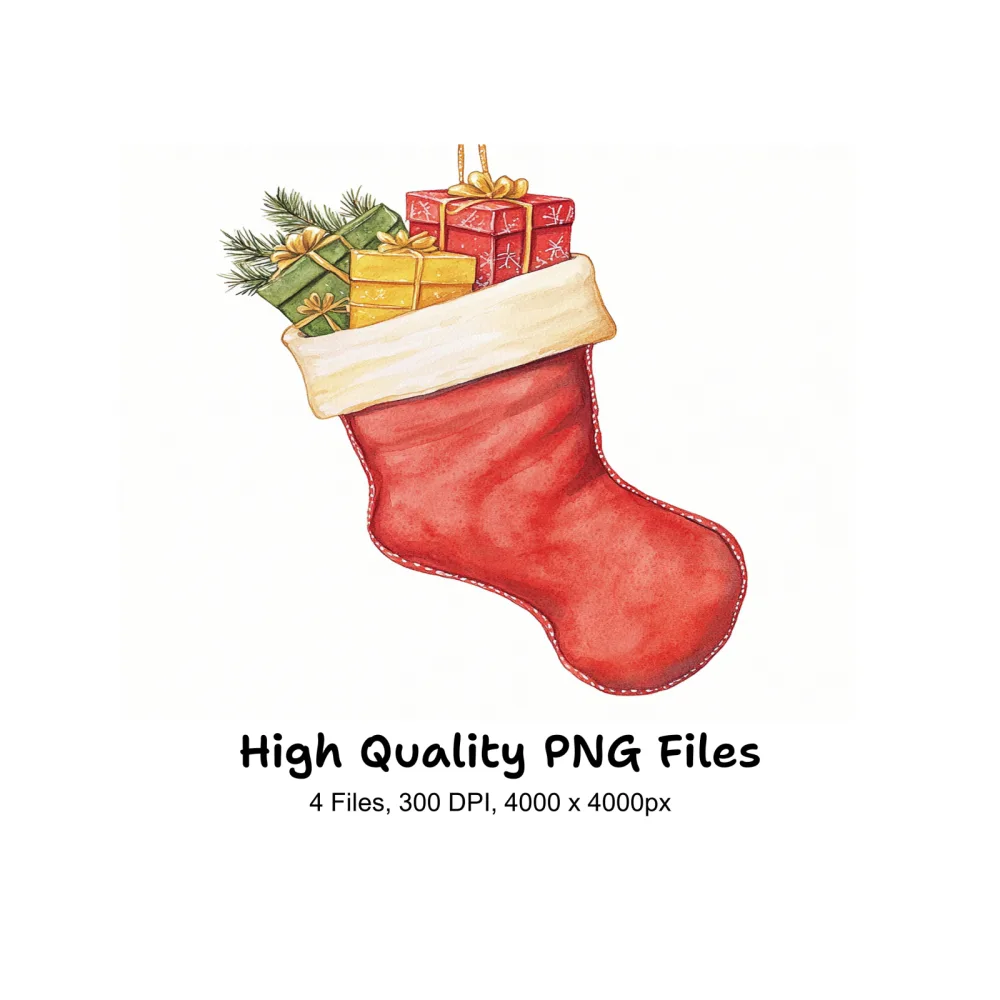 Christmas Stockings Clipart Bundle