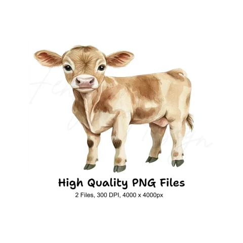 Cute Calf Clipart Bundle