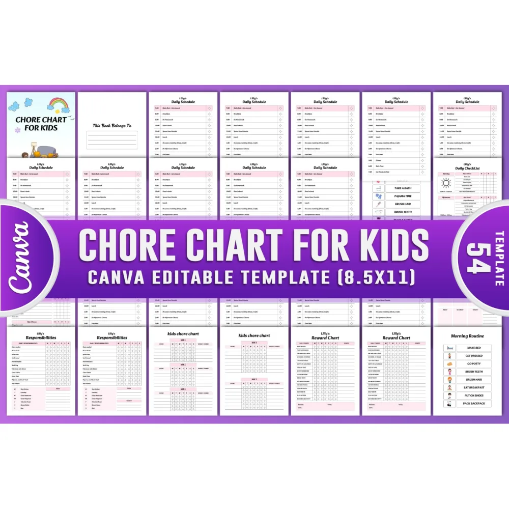 Chore Chart Planner for Kids