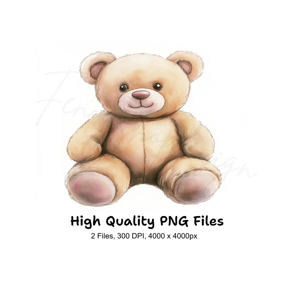 Cute Teddy Bear Clipart Bundle