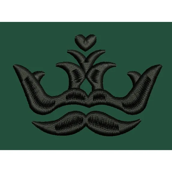 Gentleman Crest Embroidery Design