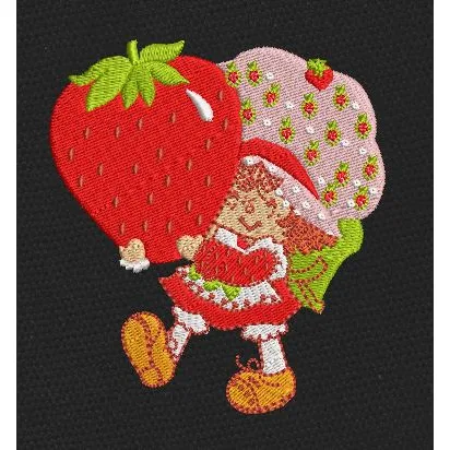 Strawberry Doll Embroidery Design
