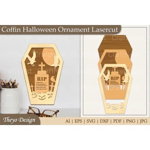 Coffin Ornament SVG Bundle