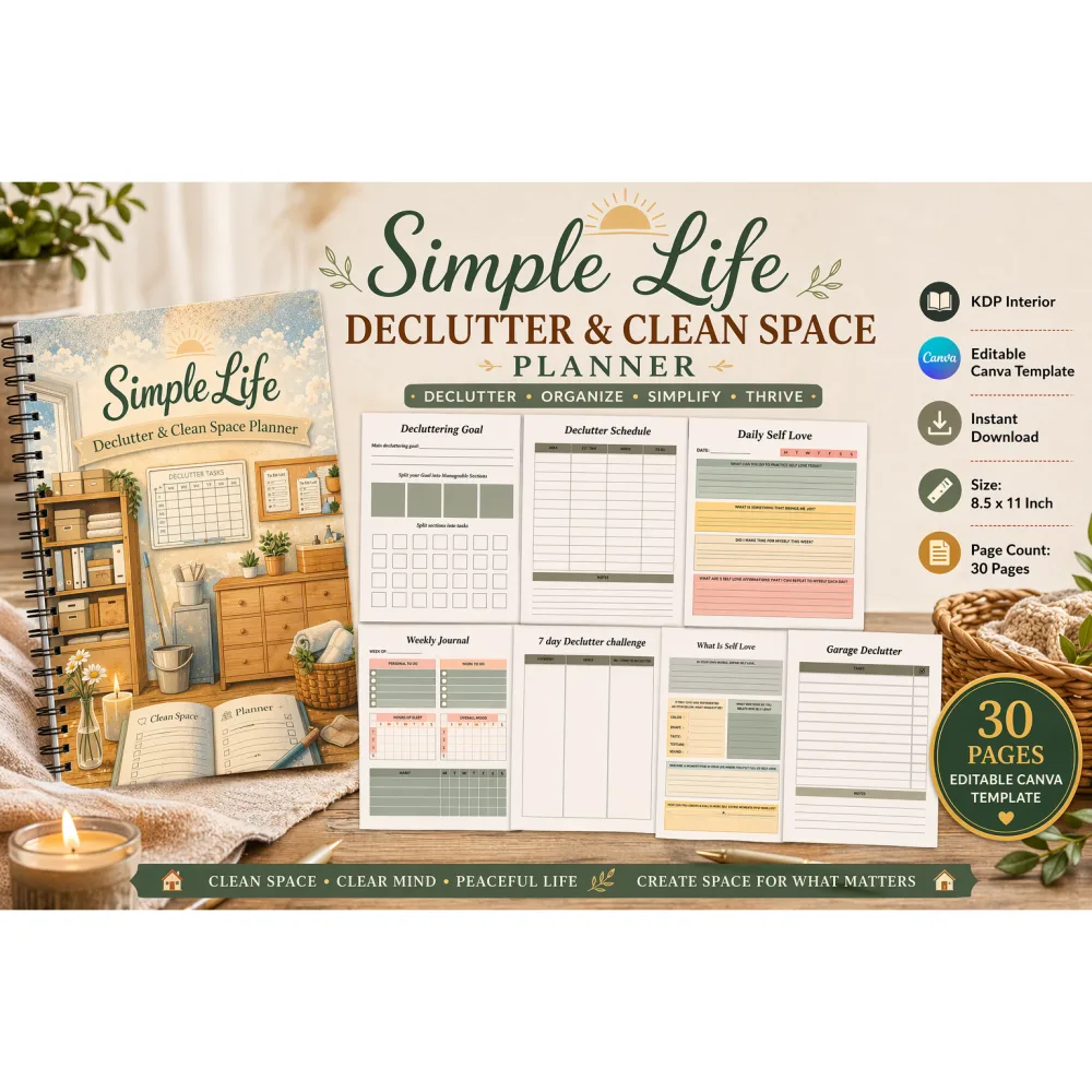 Simple Life Declutter Clean Space Planner