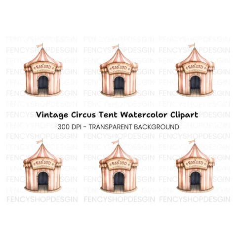 Circus Tent Clipart Bundle
