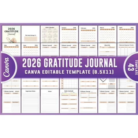 Gratitude Journal for Daily Reflection
