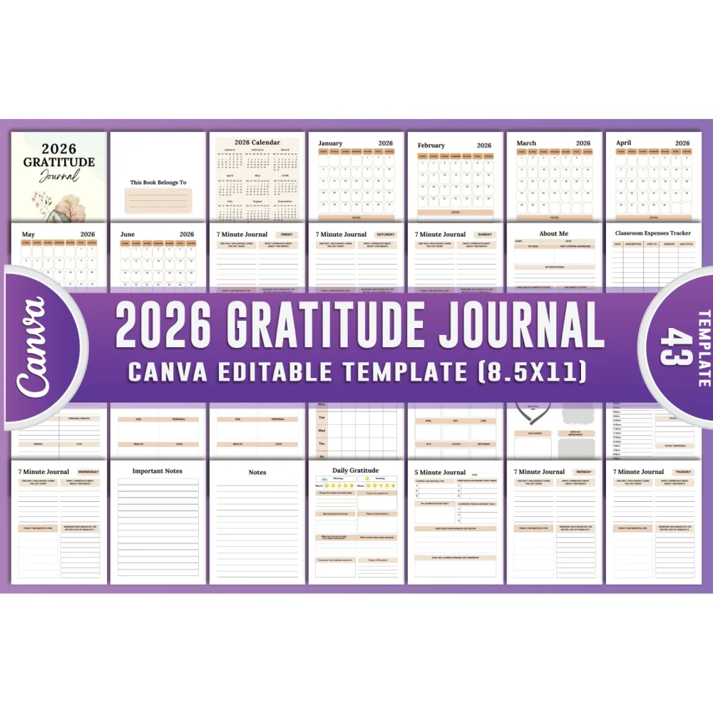 Gratitude Journal for Daily Reflection