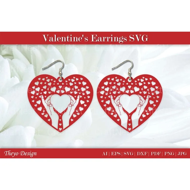 Valentine Earrings SVG Bundle