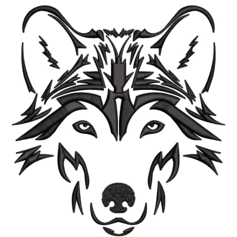 Wolf Embroidery Design