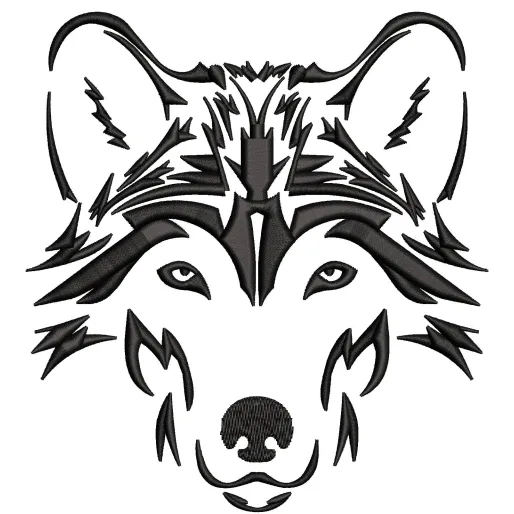 Wolf Embroidery Design