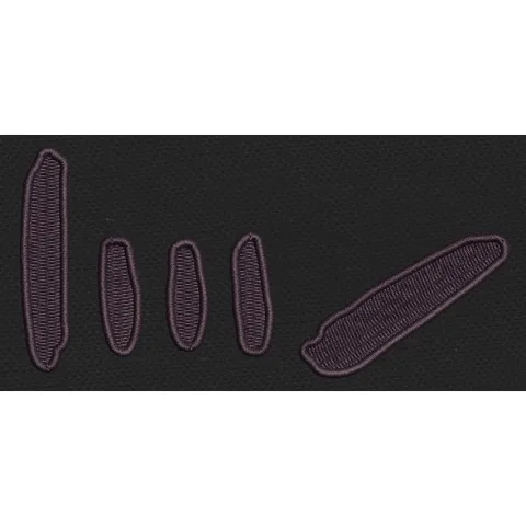 Vertical Column Symbols Embroidery Design
