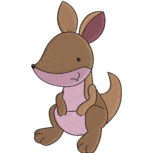 Kangaroo Embroidery Design