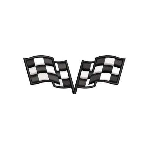 Flags Race Embroidery Design