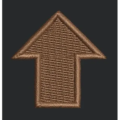Brown Upward Arrow Embroidery Design
