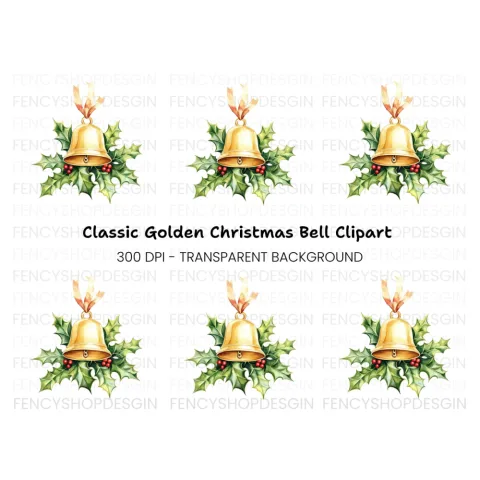 Christmas Bell Clipart Bundle