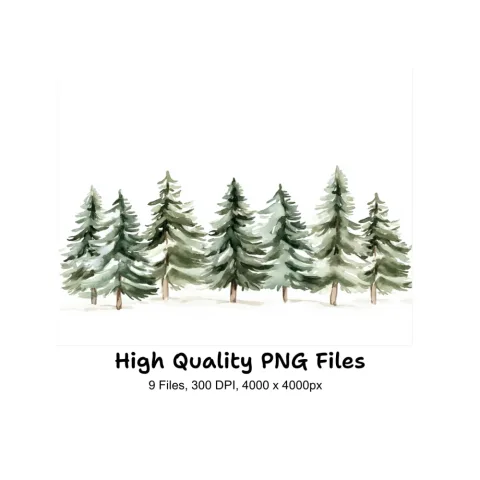 Christmas Trees Clipart Bundle