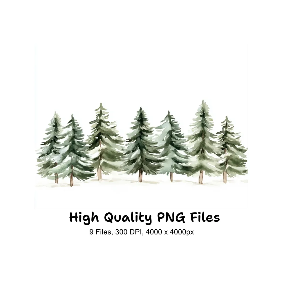 Christmas Trees Clipart Bundle