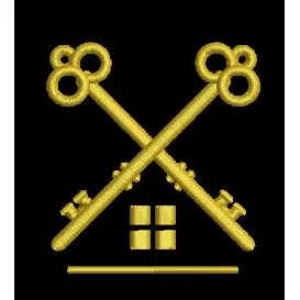 Crossed Keys Embroidery Design