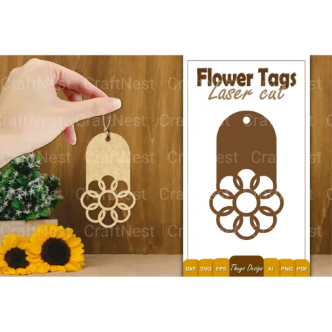 Flower Tags SVG Bundle