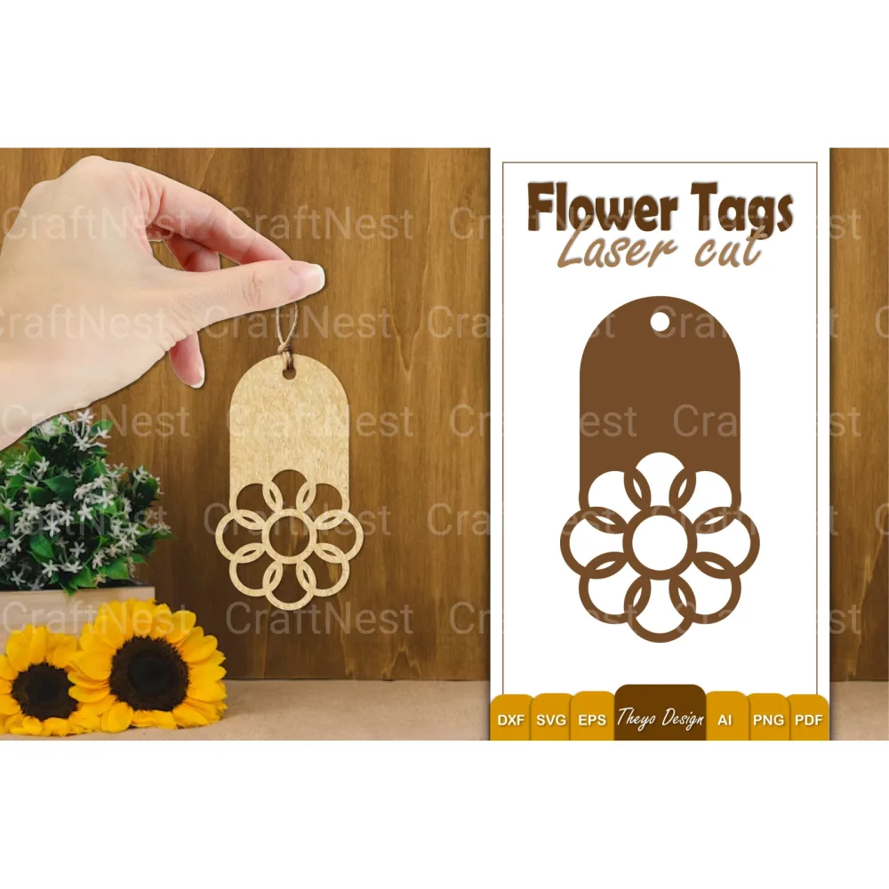 Flower Tags SVG Bundle