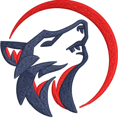 Wolf Embroidery Design