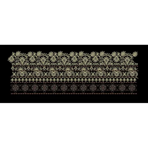 Midnight Gold Filigree Embroidery Design
