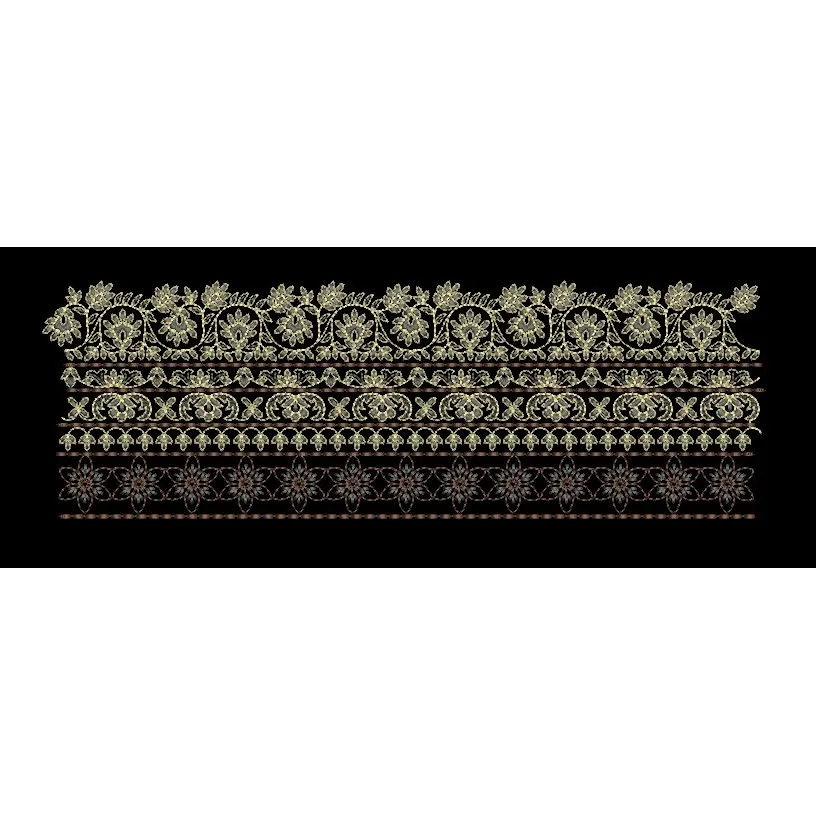 Midnight Gold Filigree Embroidery Design