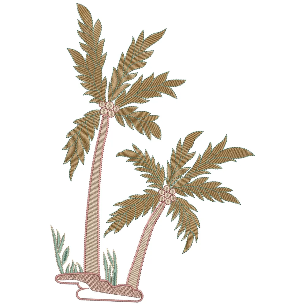 Palm Tree Embroidery Design