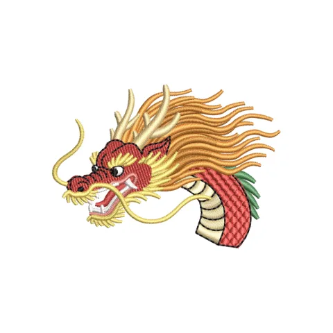 Dragon Head Embroidery Design